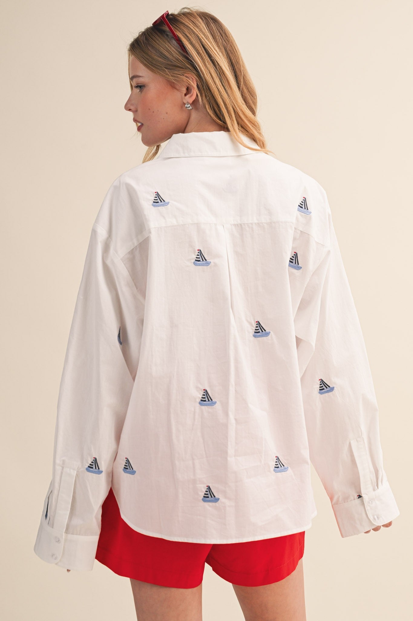 Nautical Button Down Shirt - Jupe NYC