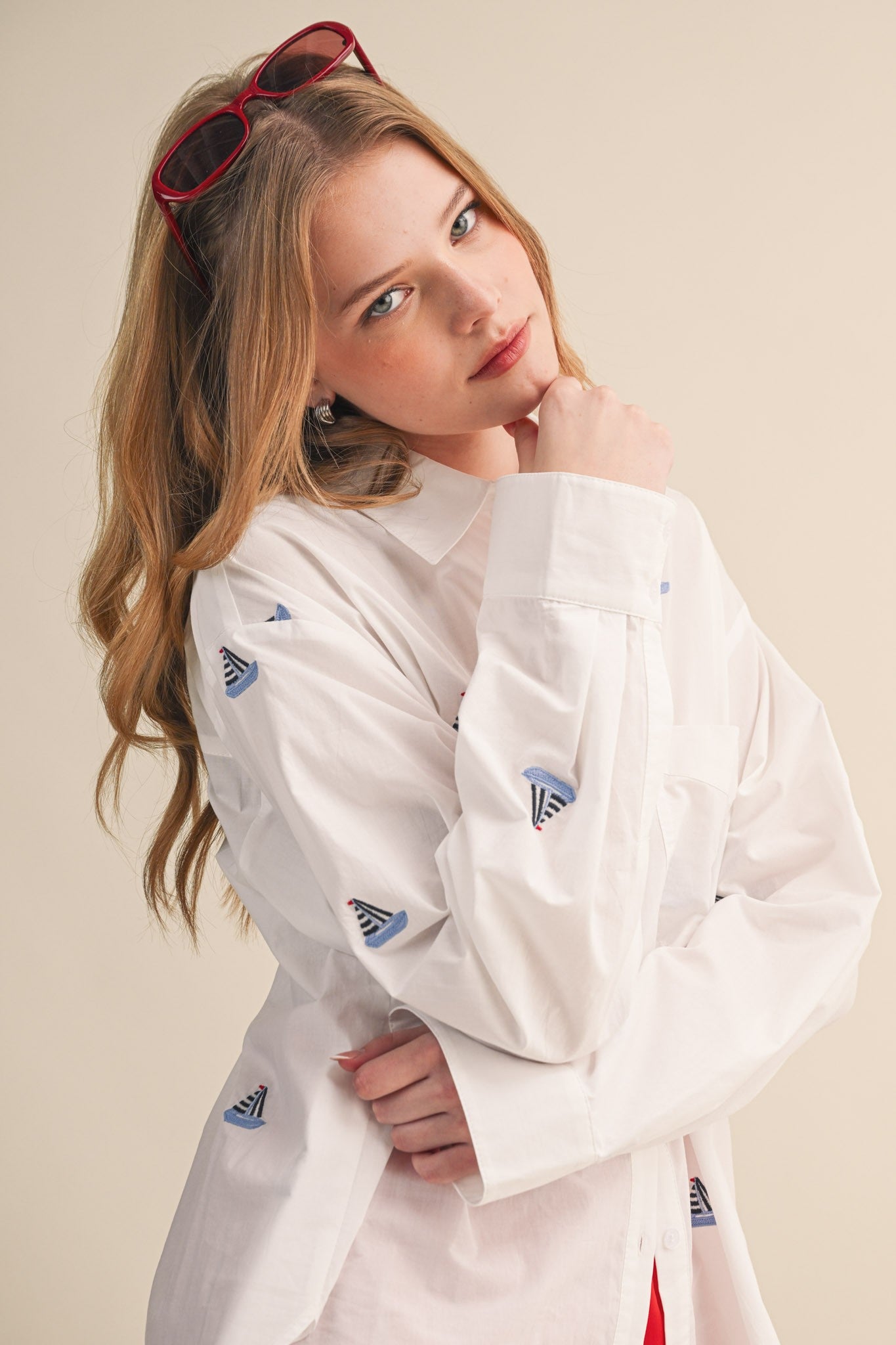 Nautical Button Down Shirt - Jupe NYC