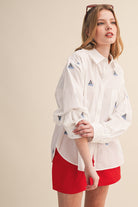 Nautical Button Down Shirt - Jupe NYC