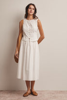 Seaside Eyelet Midi Skirt - Jupe NYC
