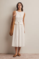 Seaside Eyelet Midi Skirt - Jupe NYC