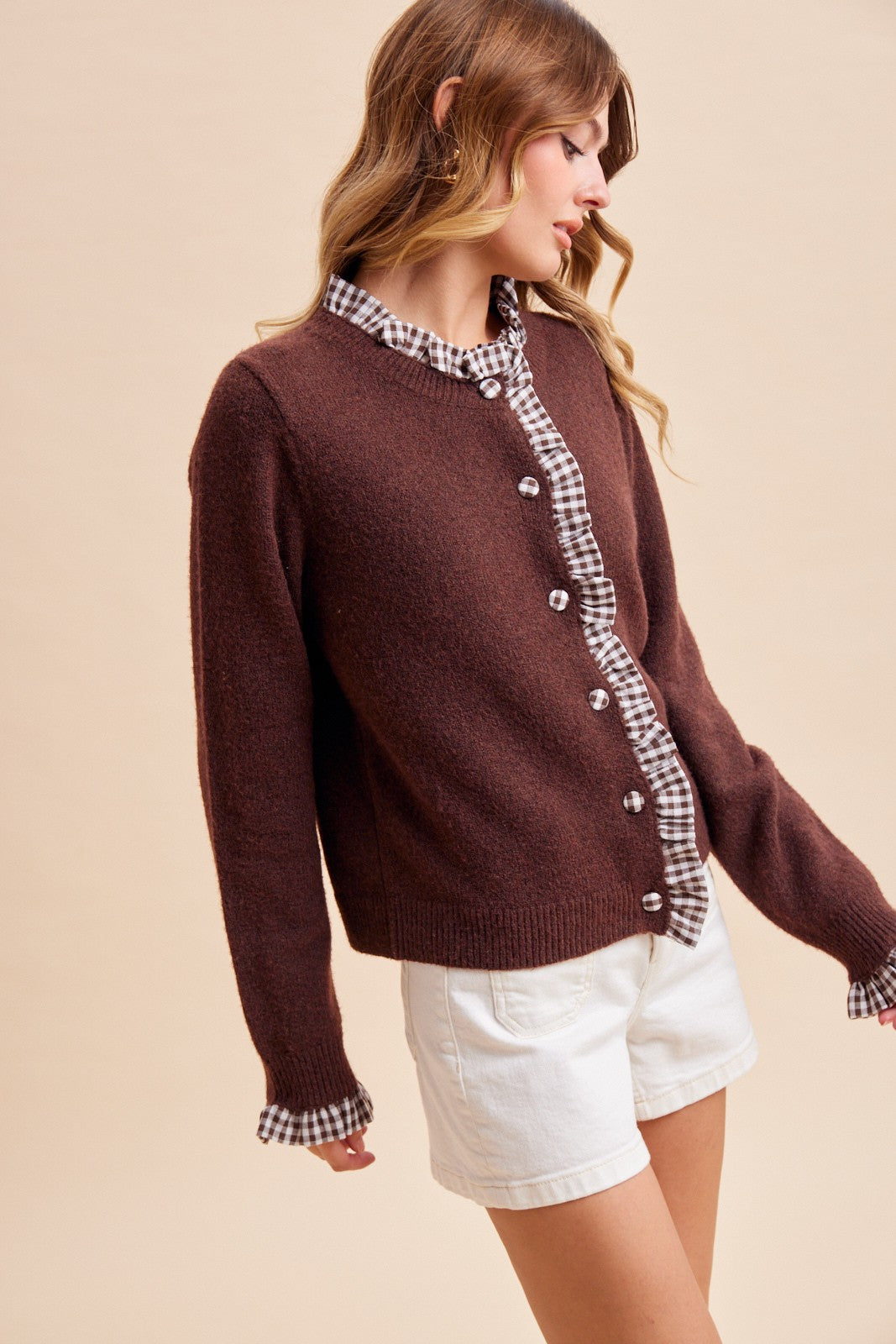 Gingham Cardigan - Jupe NYC