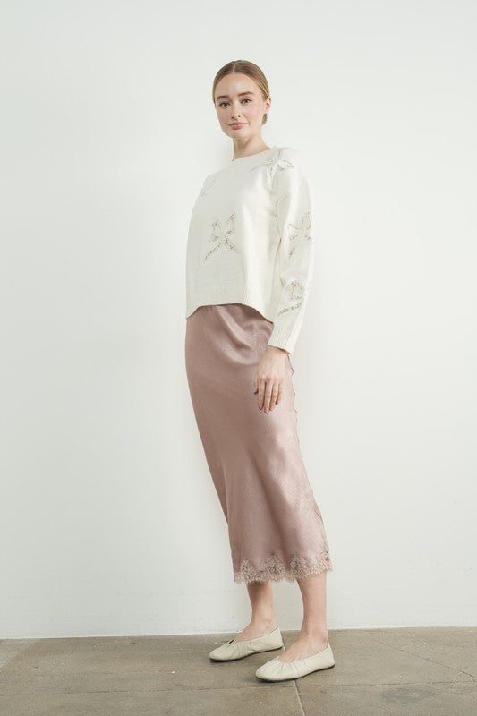 Celine Lace Midi Skirt