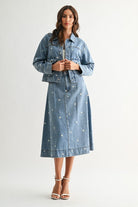 Wildflower Denim Skirt - Jupe NYC