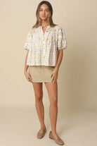 Maddie Floral Top - Jupe NYC