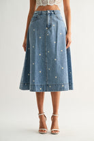 Wildflower Denim Skirt - Jupe NYC