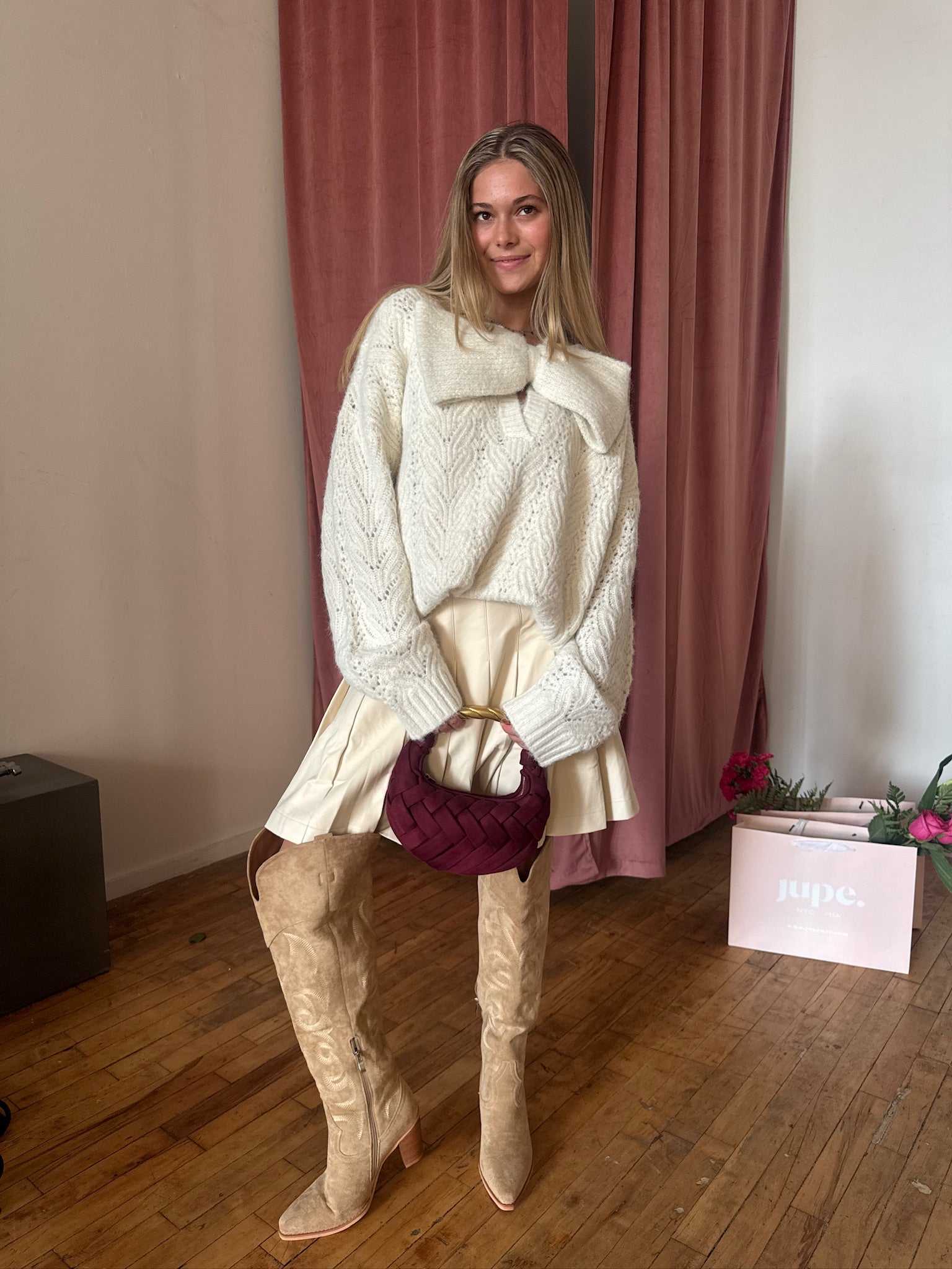 Zoe Bow Sweater - Jupe NYC