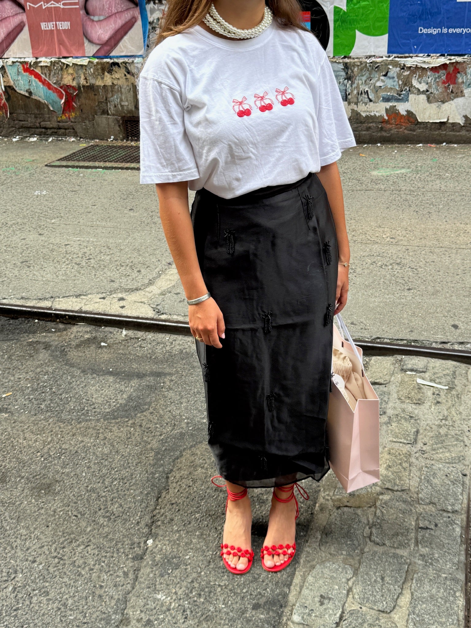 'puff' Cherry Graphic Top - Jupe NYC