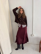 Sloane Satin Slip Skirt - Jupe NYC