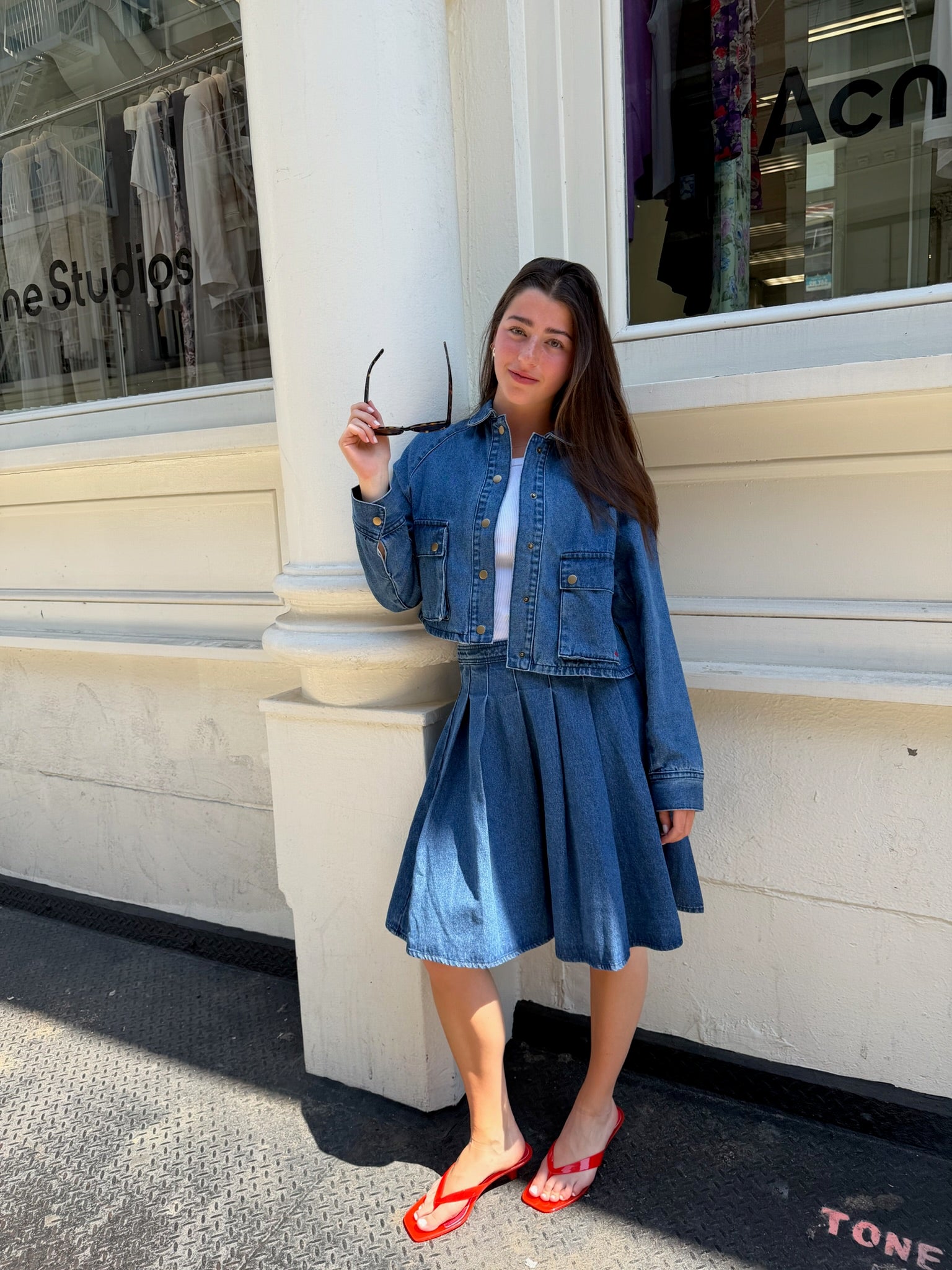 Crosby Denim Skirt - Jupe NYC
