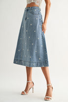 Wildflower Denim Skirt - Jupe NYC