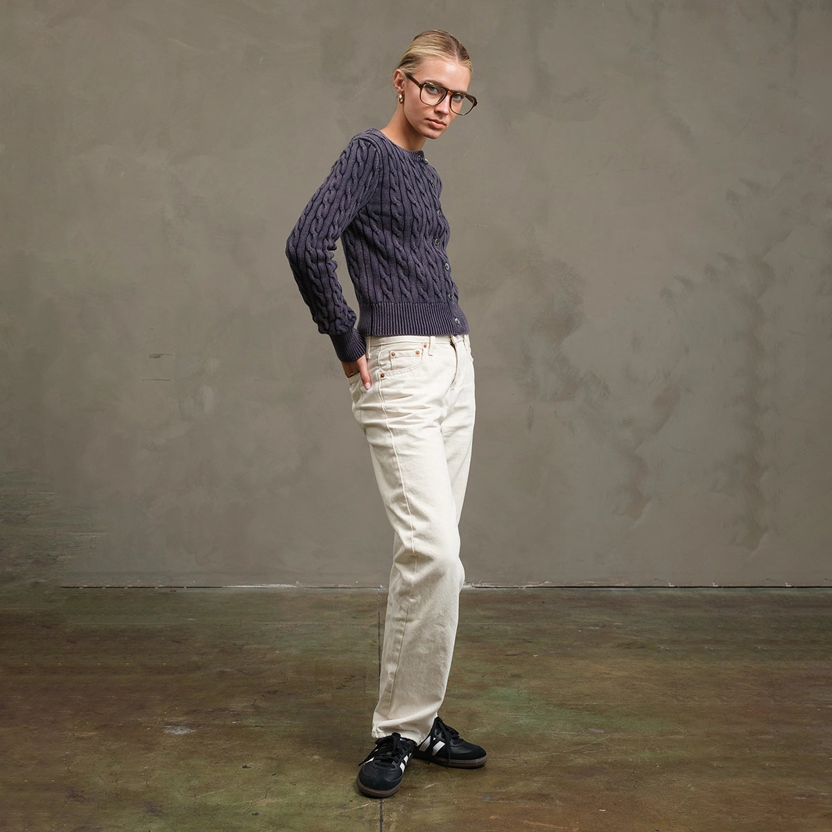 Cherry Cable Cardigan - Jupe NYC