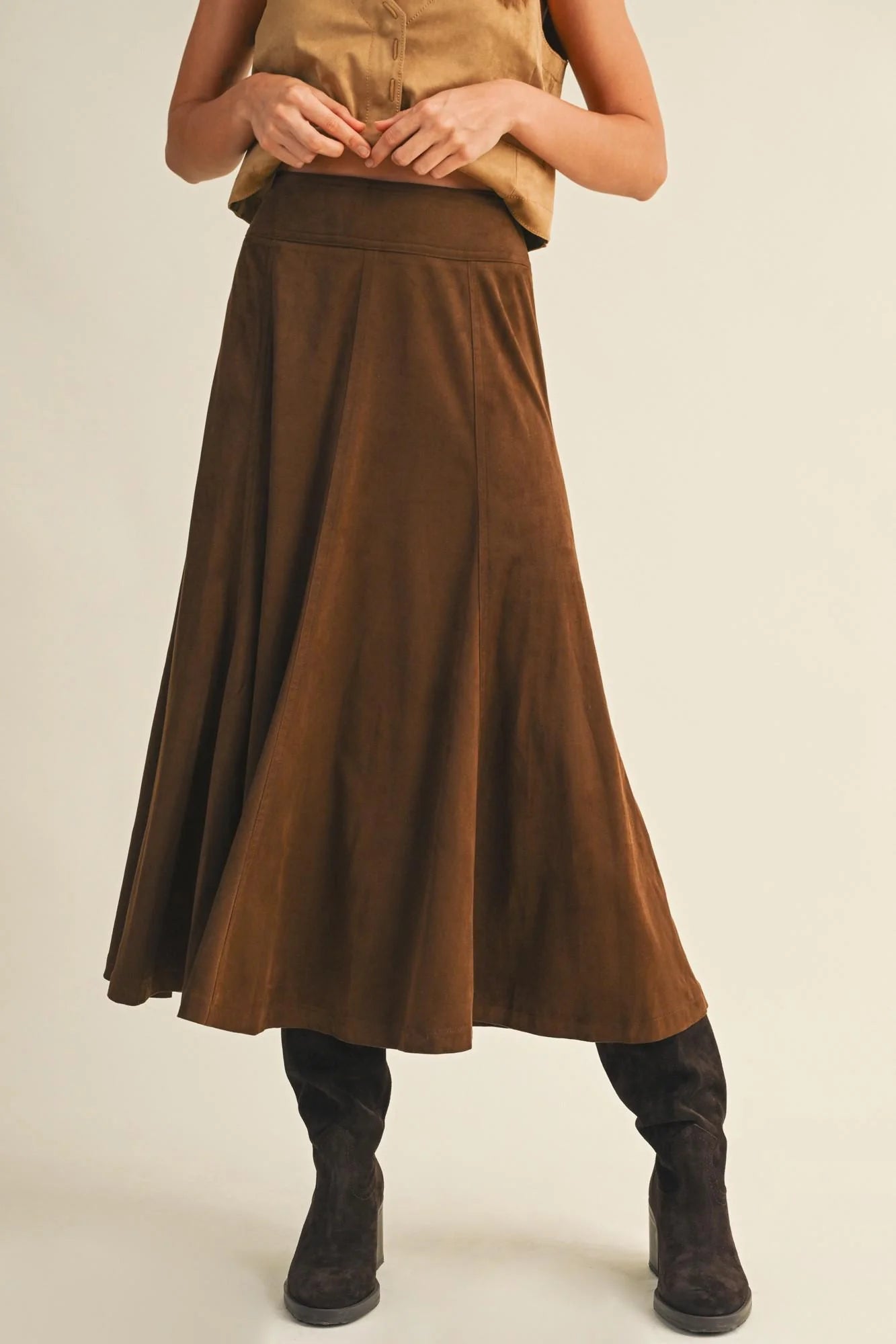 Sierra Suede Skirt - Jupe NYC