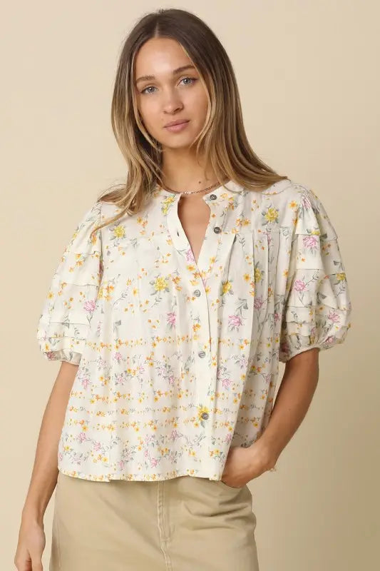Maddie Floral Top - Jupe NYC