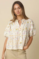 Maddie Floral Top - Jupe NYC
