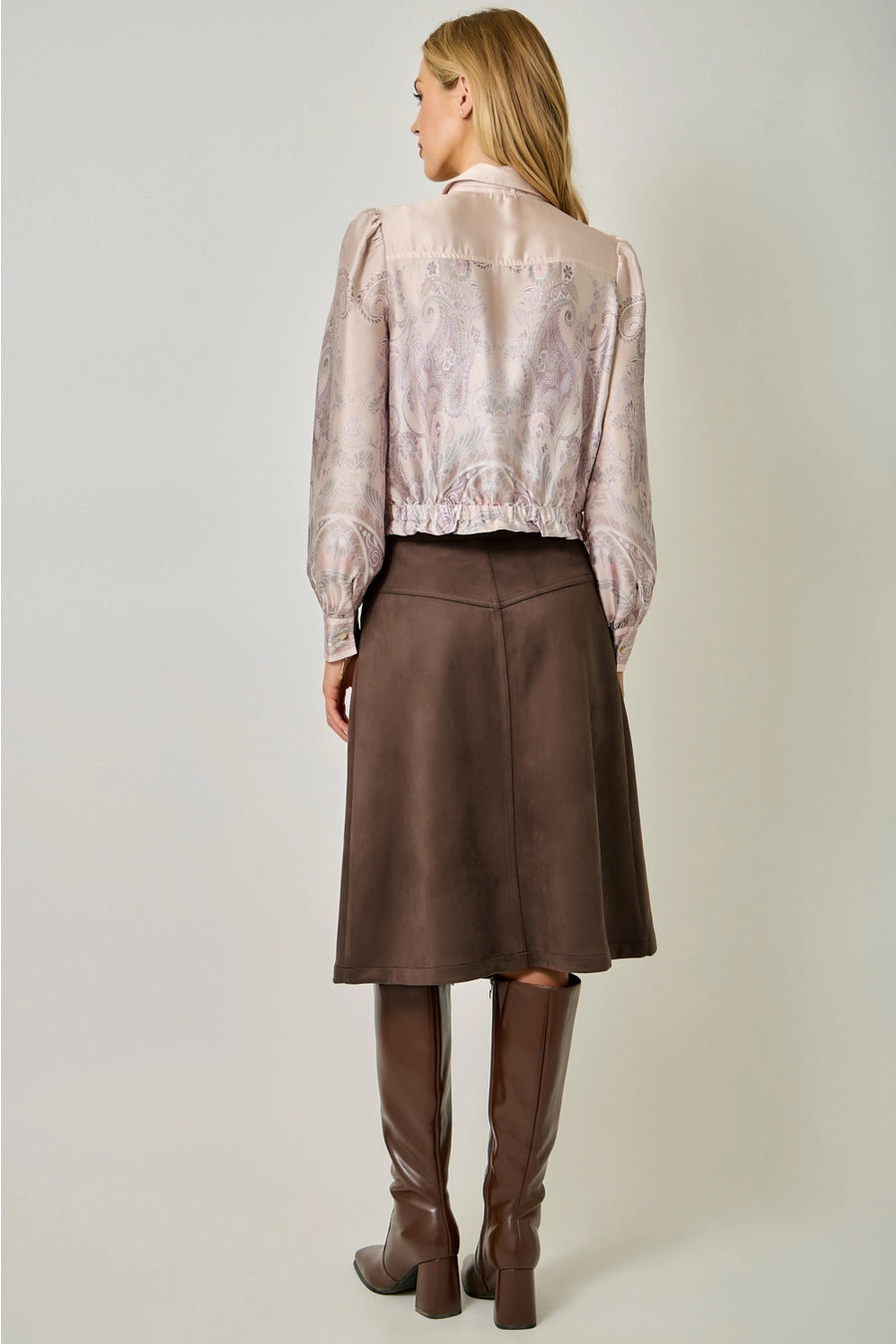 Faye Suede Skirt - Jupe NYC
