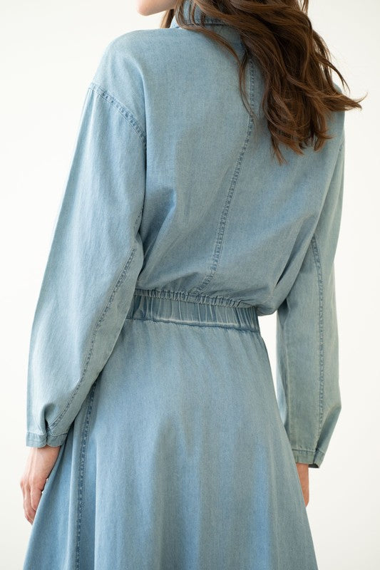 Chloe Chambray Top - Jupe NYC