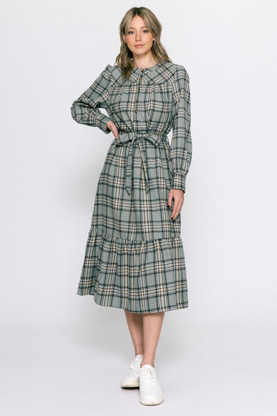 Farrah Flannel Dress - Jupe NYC
