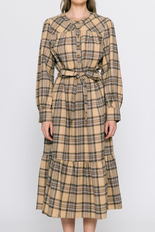 Farrah Flannel Dress - Jupe NYC