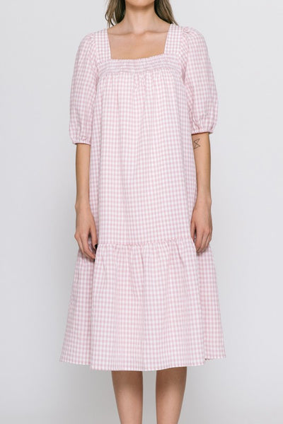 Pink Gingham Dress - Jupe NYC