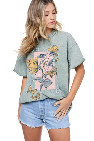Floral Graphic T Shirt - Jupe NYC